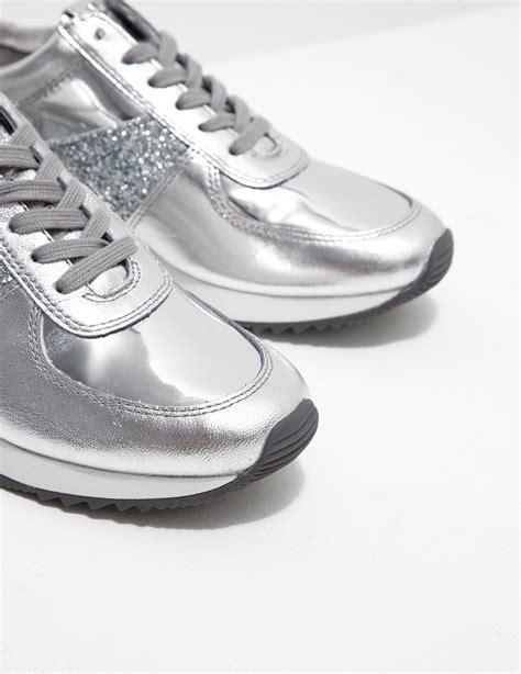 silver metallic sneakers women's.